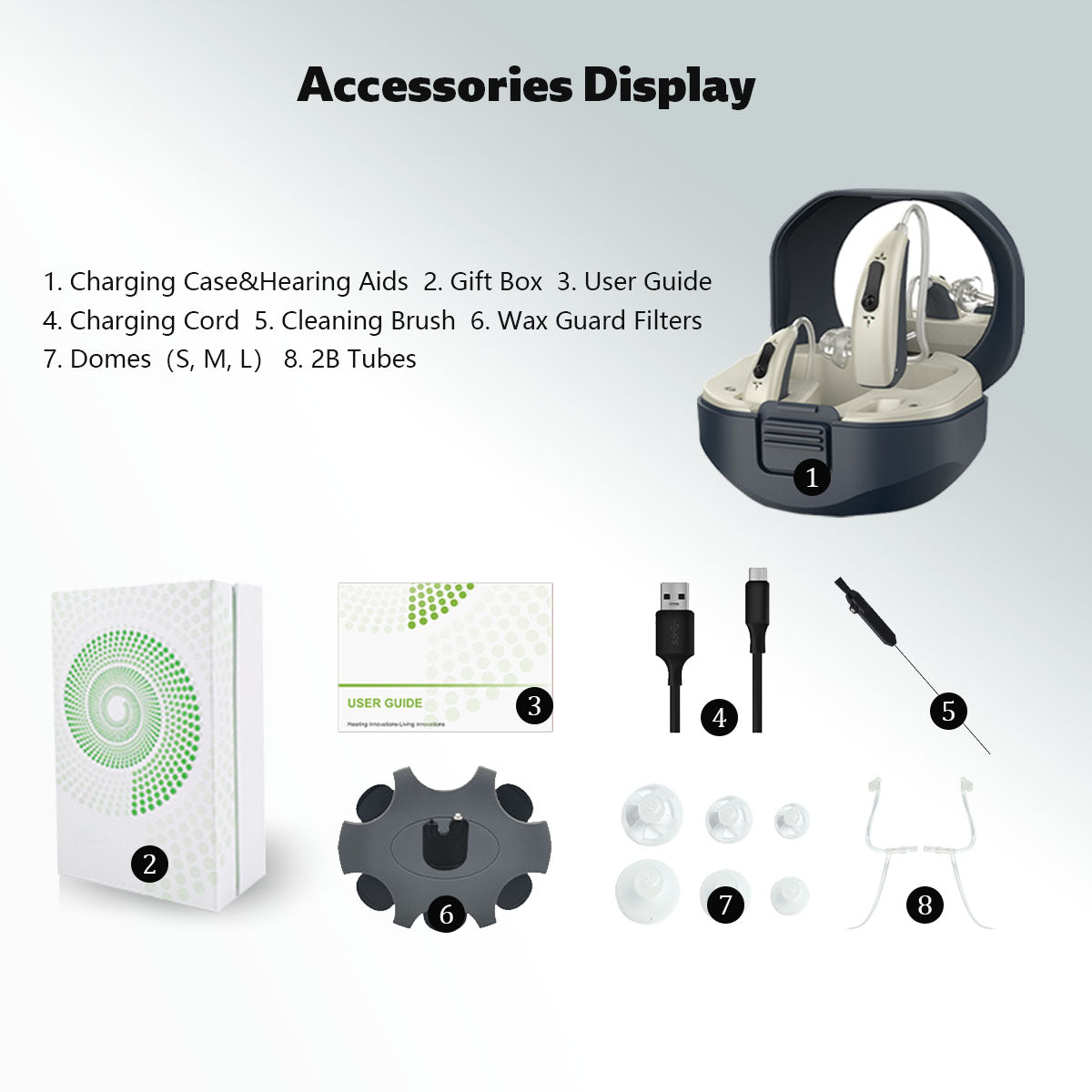 Soroya Revolutionary New OTC Bluetooth APP Rechargable Digital Open-Fit Hearing Aid Hi-quality Clear Sound Light and Comfortable