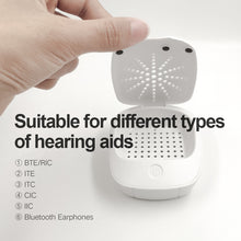 Load image into Gallery viewer, Electric USB UV Drying Box Headphone Dehumidifier Moisture Proof Hearing Aid UV Dryer Case