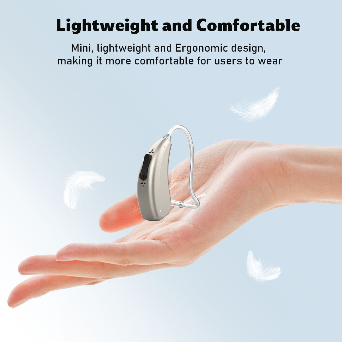 Soroya Revolutionary New OTC Bluetooth APP Rechargable Digital Open-Fit Hearing Aid Hi-quality Clear Sound Light and Comfortable
