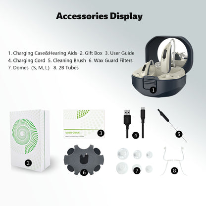Soroya Revolutionary New OTC Bluetooth APP Rechargable Digital Open-Fit Hearing Aid Hi-quality Clear Sound Light and Comfortable