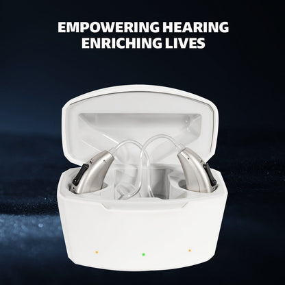 Soroya Revolutionary New OTC Bluetooth APP Rechargable Digital Open-Fit Hearing Aid Hi-quality Clear Sound Light and Comfortable